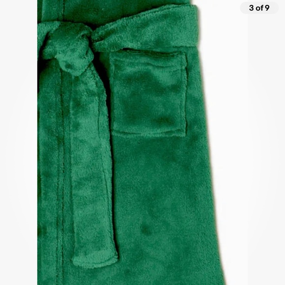 Green Dinosaur Hooded Fleece Cover Up, Robe XS (4-5) NEW - Picture 3 of 9